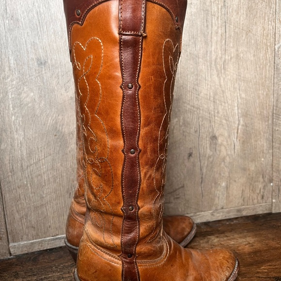 Corral Brown Leather Cowboy Boots - Picture 3 of 7